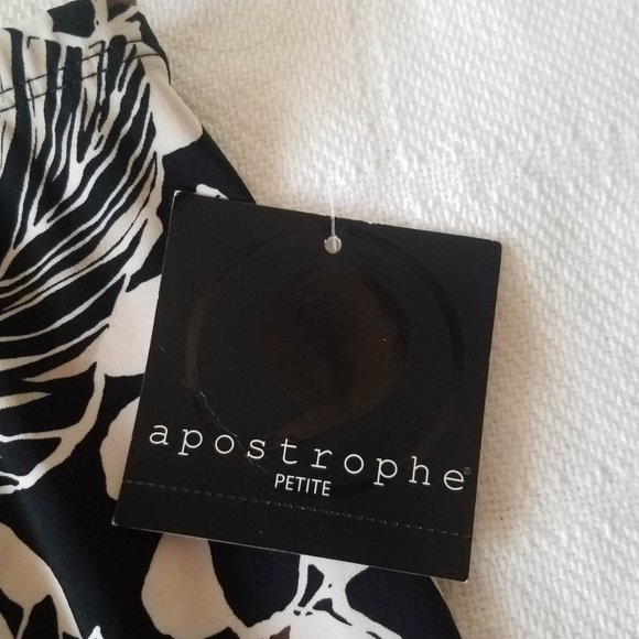 Vertical raffle skirt Apostrophe black beige brown leaves PL great texture - Picture 2 of 4